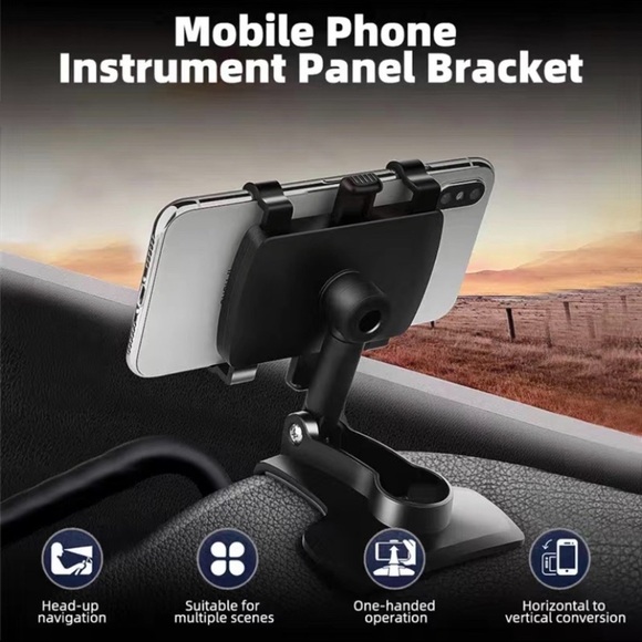 Mobile iPhone and Android Phones Vehicle Instrument Panel Bracket Grip Holder. - Picture 3 of 6